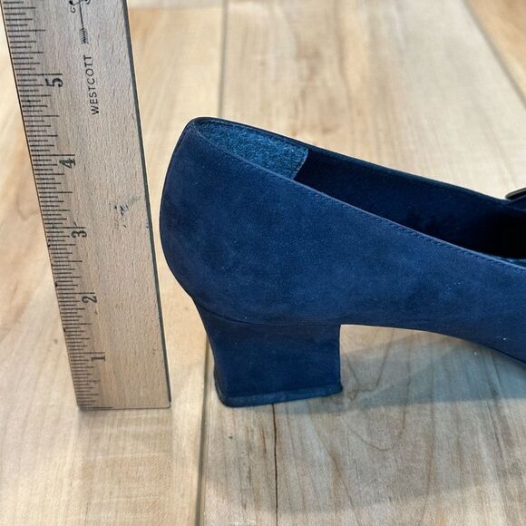 Naturalizer Womens Black Suede Block Heel Shoes Size 7 1/2 N - Picture 9 of 13